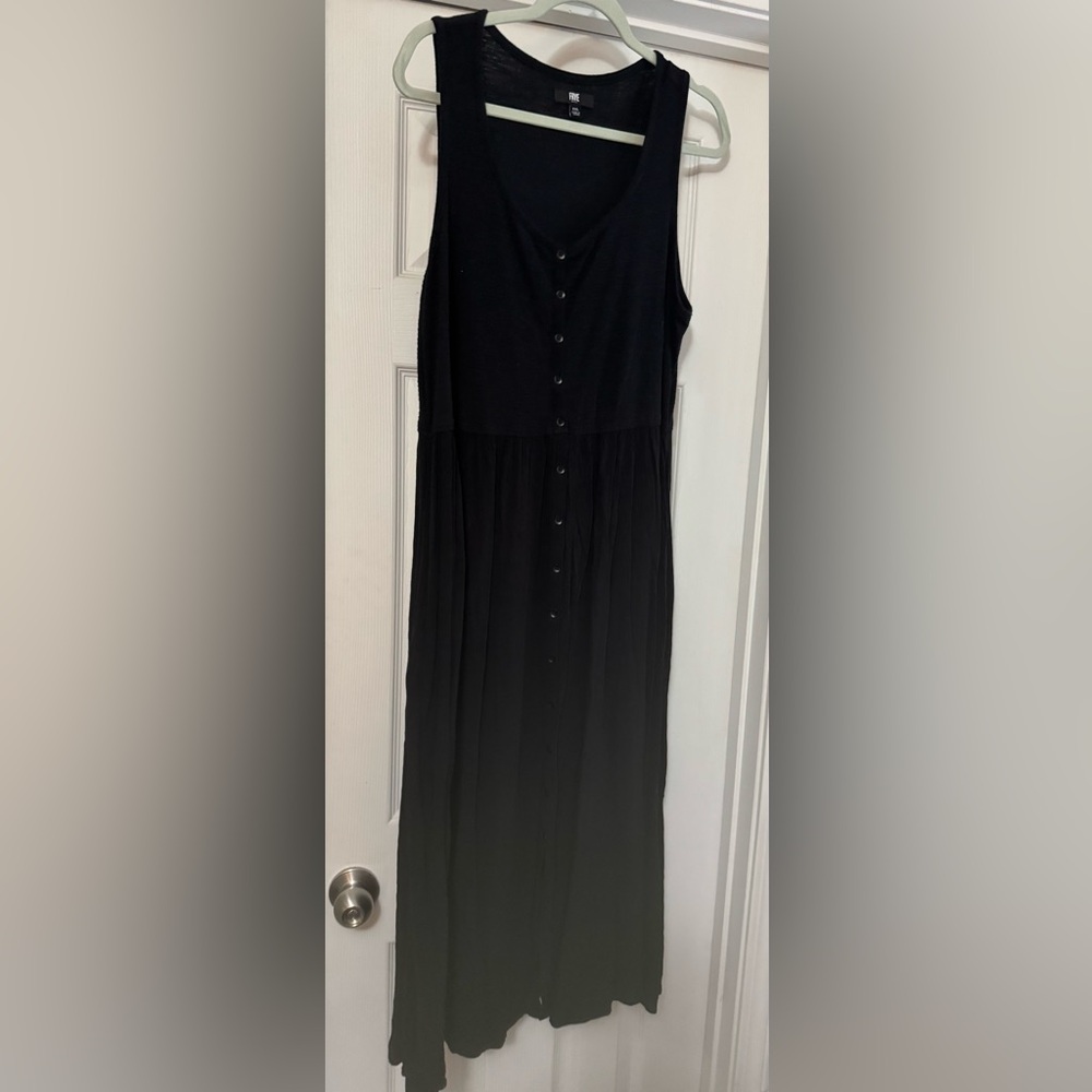Frye Black Sleeveless Midi Dress
